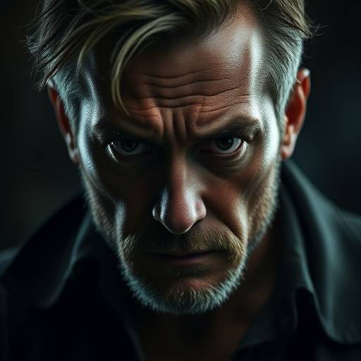 Actor in character during a scene