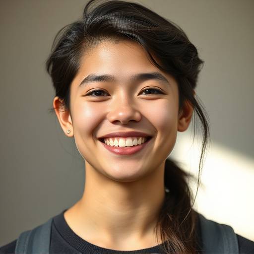 Student actor smiling